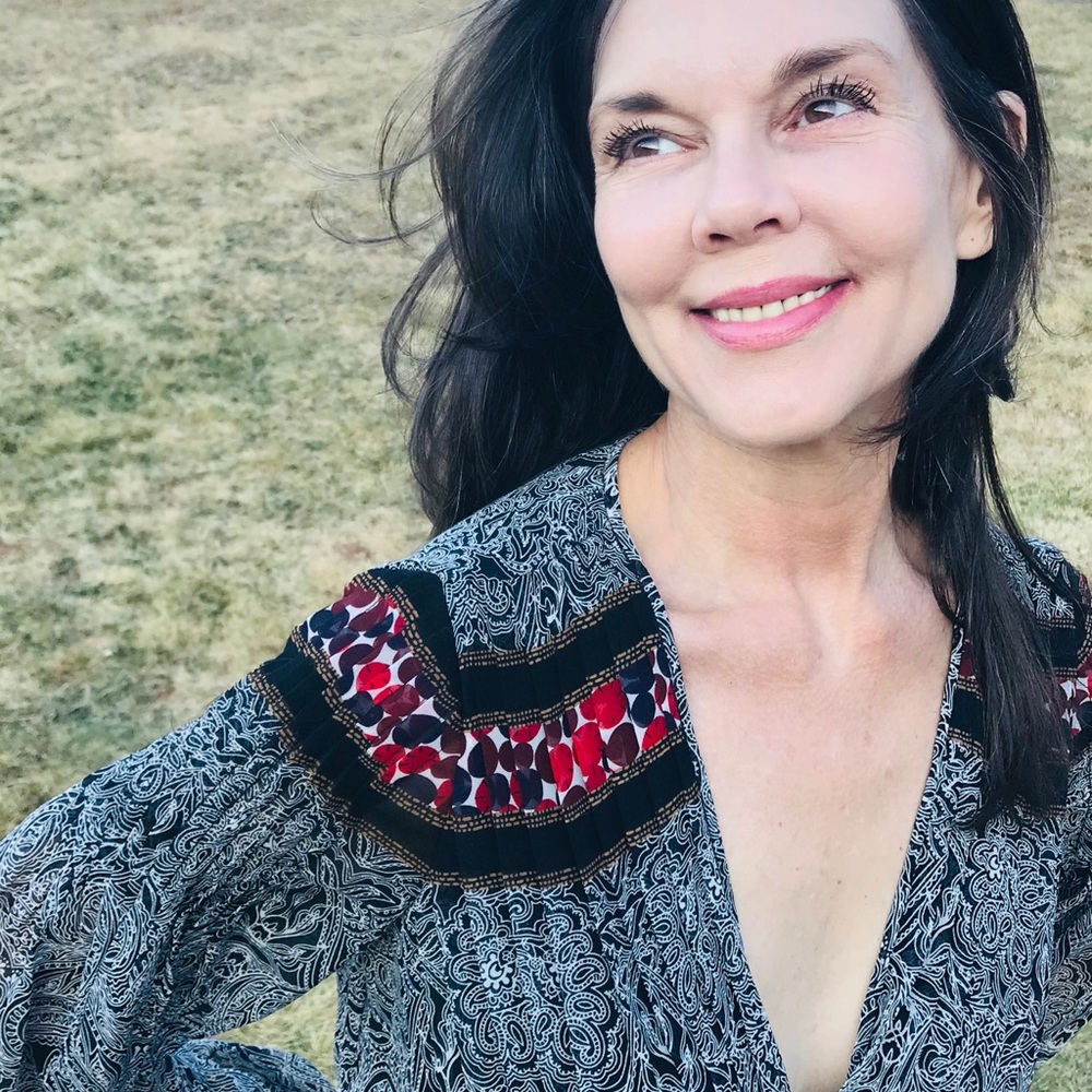 Diane Von Furstenberg silk chiffon dress.